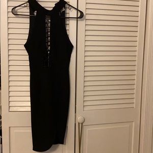 midi black dress NWT